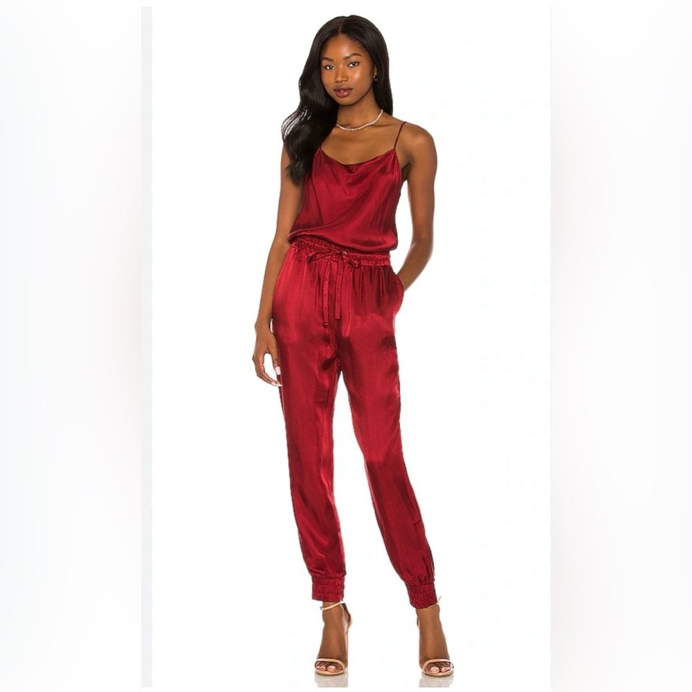 Cinq à Sept Finnley Jumpsuit in Cranberry